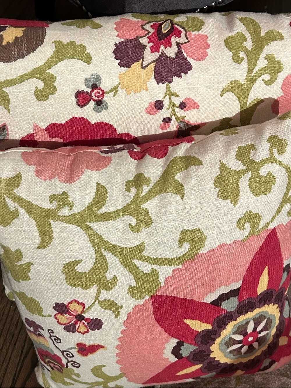 Set of 2 Handmade Pillows - Braemore Silsila Cherry Blossom Floral Paisley Print